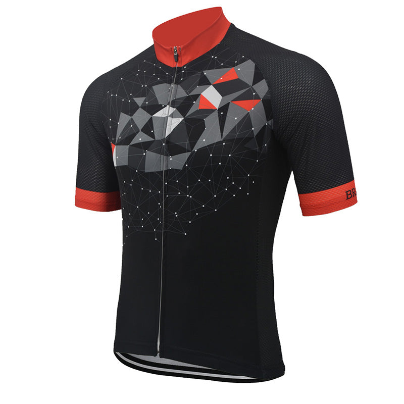 maillot de cyclisme géométrique homme manches courtes vêtements de vélo noir vêtements de vélo