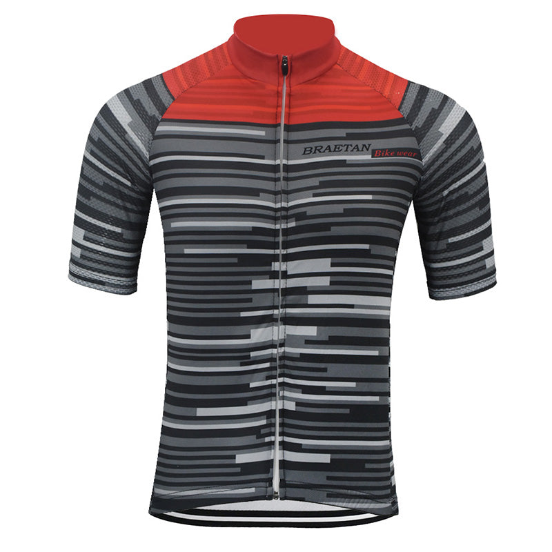 Maillot de cyclisme gris à manches courtes pour homme, haut de cyclisme d'été