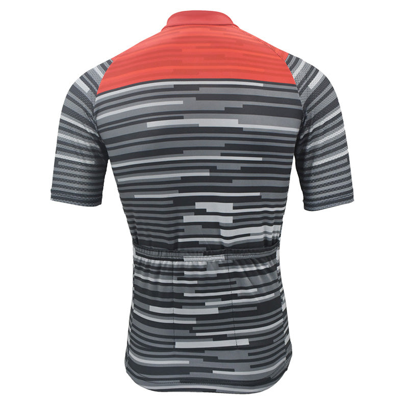Maillot de cyclisme gris à manches courtes pour homme, haut de cyclisme d'été