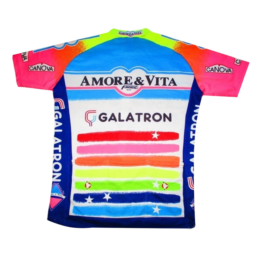 Maillot cycliste rétro Amore &amp; Vita Galatron 1993