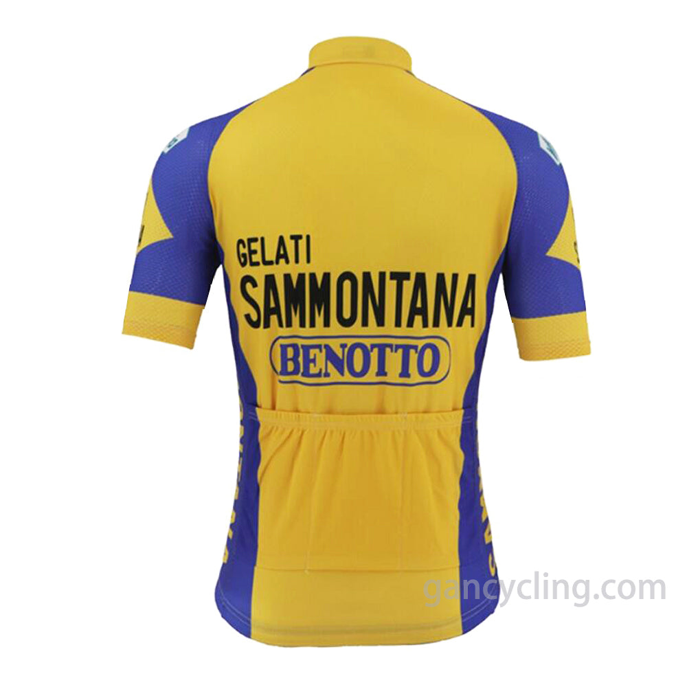 Maillot de cyclisme rétro à manches courtes Sammontana Benotto pour l'été