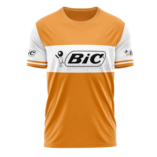 Bic Men's Short Sleeves Retro Cycling T-Shirt