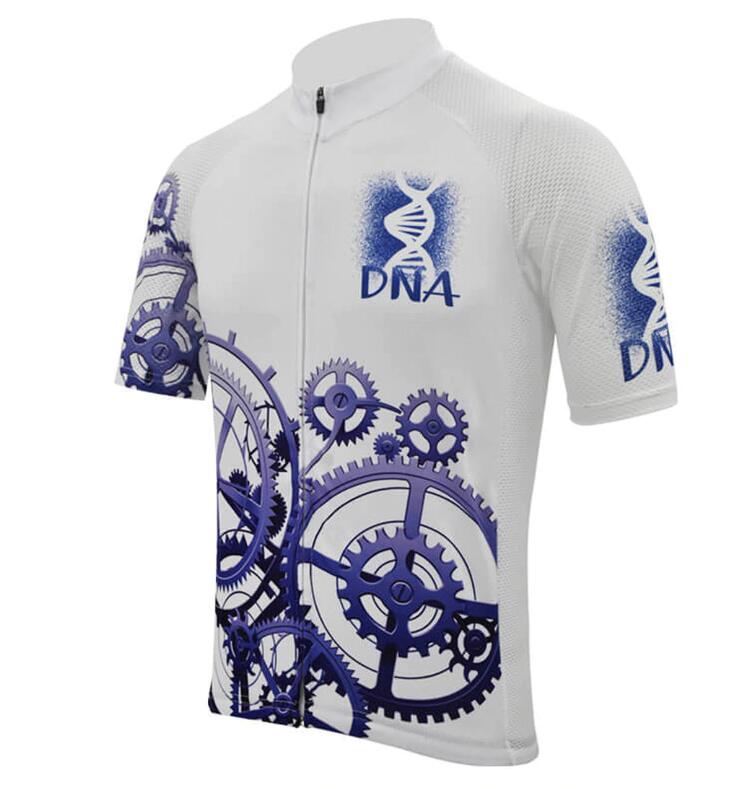 Maillot de ciclismo blanco DNA Bicycle Gear