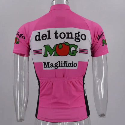 Maillot ciclista Del Tongo-MG Maglificio Retro rosa