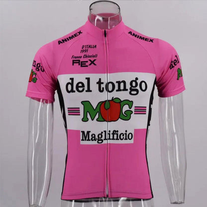 Maillot ciclista Del Tongo-MG Maglificio Retro rosa