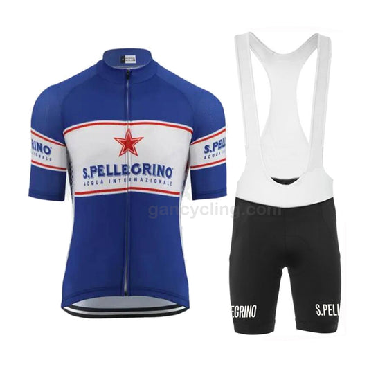San Pellegrino Blue Short Sleeve Cycling Jersey sets