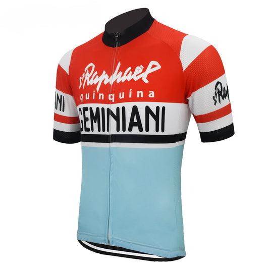 Maillot de ciclismo retro para hombre, de verano, manga corta, transpirable y de secado rápido