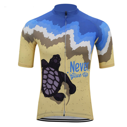 Nunca te rindas maillot ciclista manga corta verano hombre 